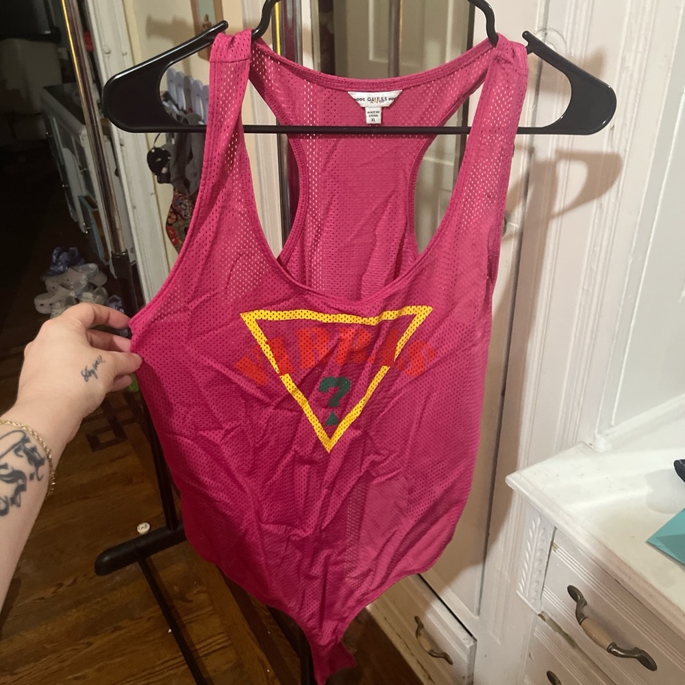 Pink Mesh Bodysuit